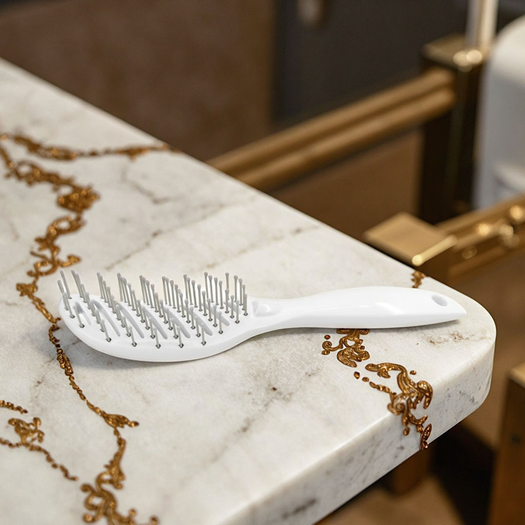 High Quality White Curved Comb Portable Hair Detangling Brush Classic Comfortable Salon Hair Care Tool Fit for All Hair Types